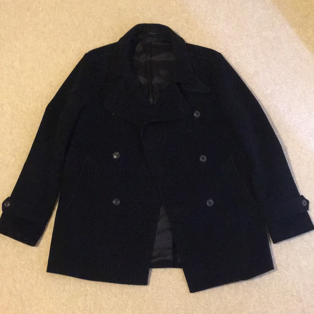 Massimo Dutti Navy Peacoat